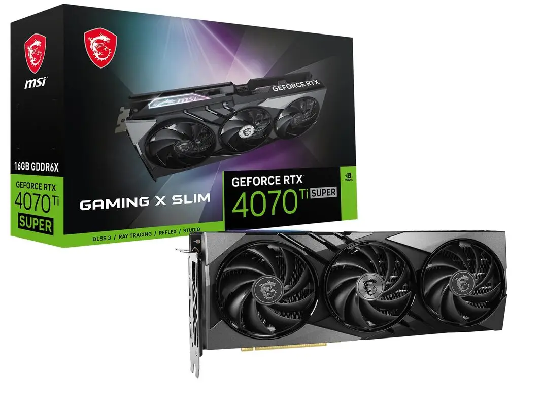 NEW MSI Gaming GeForce RTX 4070 Ti Super 16g x Slim Nvidia 16 GB GDDR6X Free Shipping