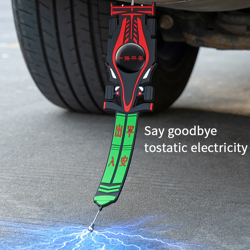 Conductive Car Anti-Static Strap Luminous Vehicle Grounding Strip for Safe Static Discharge Rubber Strap to Prevent Shock