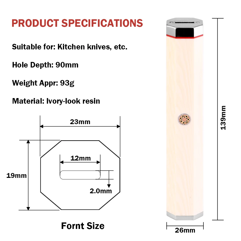 Picture 5: XITUO DIY Handmade Knife Handle Octagonal Knife Handle For Chef Knife Damascus Kitchen Knife Handles Factory Wholesale Customize