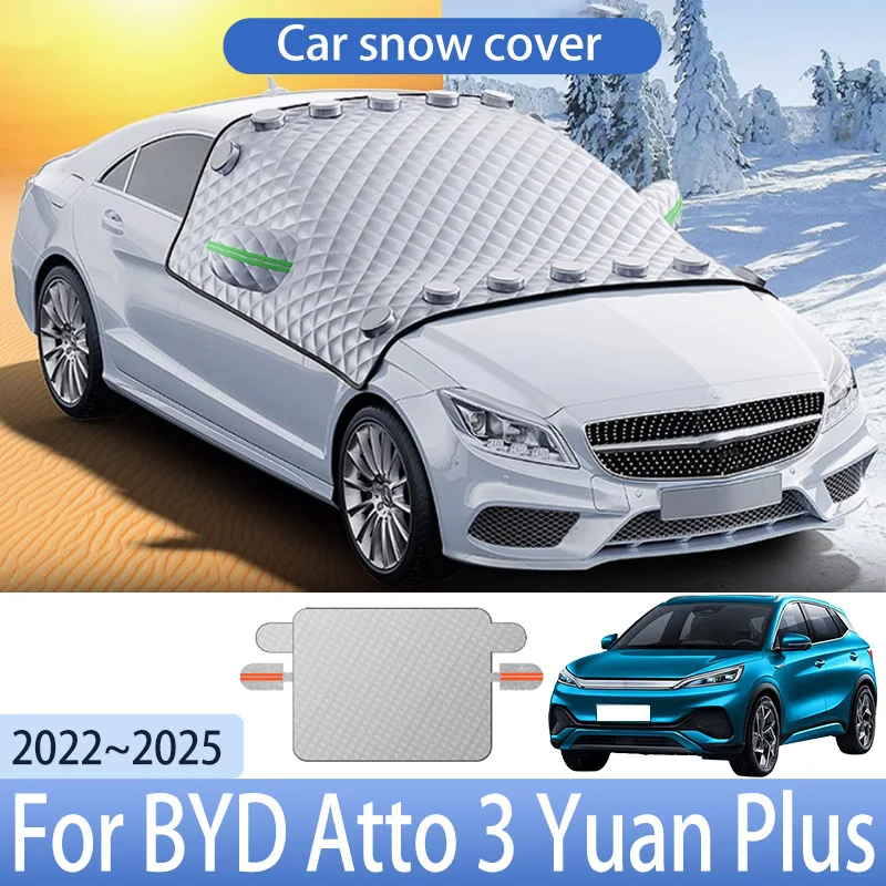 

Car Snow Cover For BYD Atto 3 Yuan Plus 2022~2025 2023 Front Windshield Shield Protector Snow Ice Cover Auto Exterior Accessorie