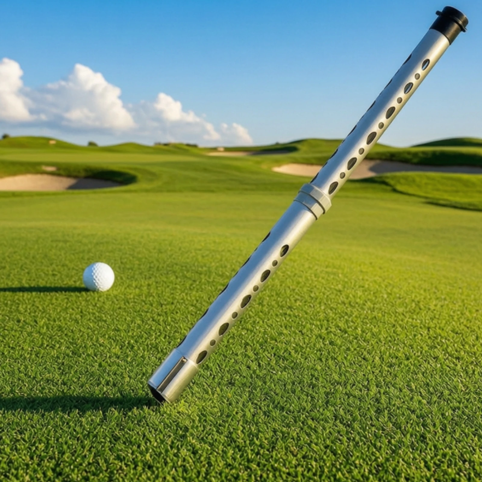 Convenient Golf Ball Shag Tube Lightweight Aluminum Construction Detachable Two-Section Design Golf Ball Retriever Tube