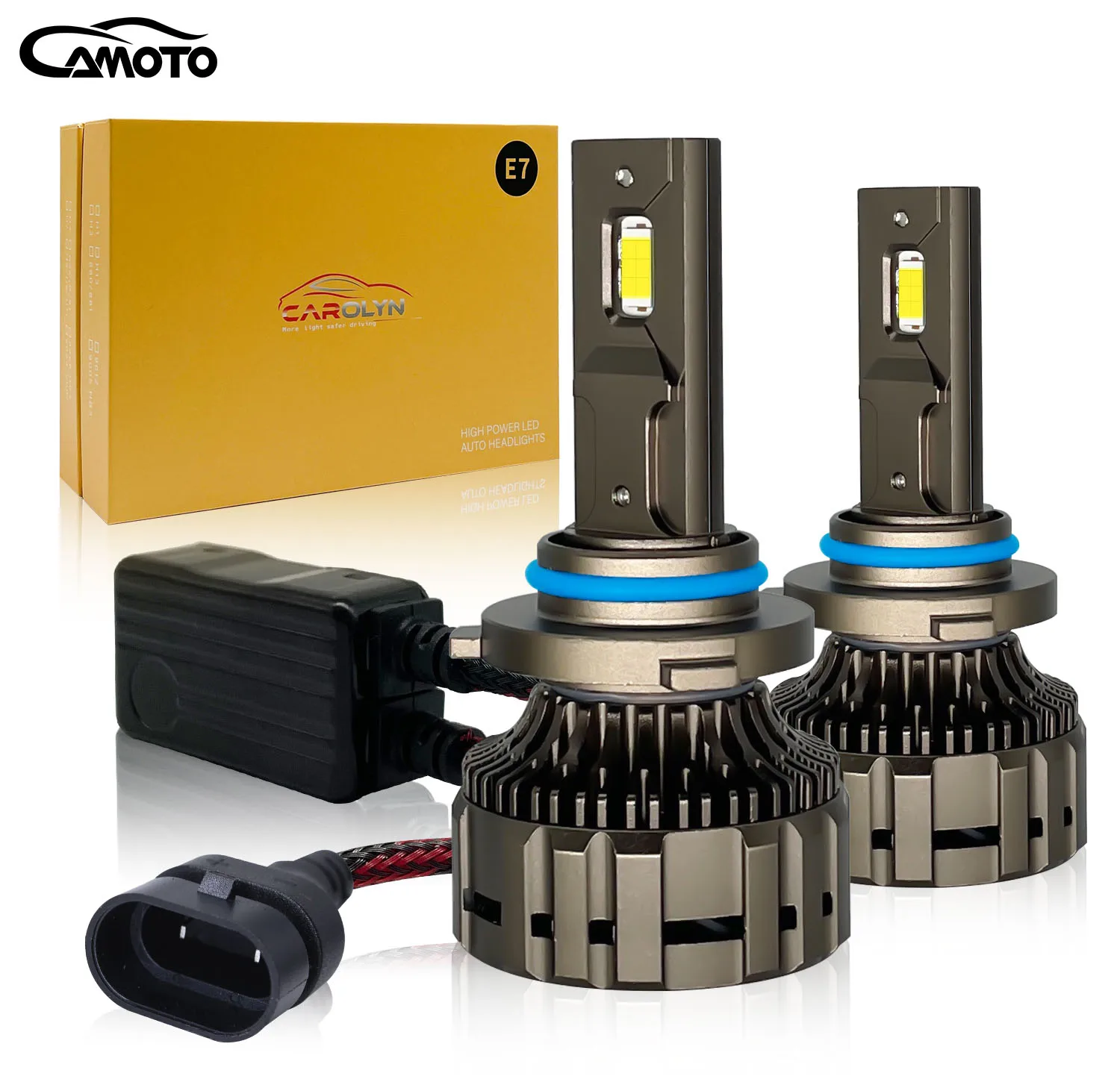 CAMOTO 220W H7 H4 Led Canbus 50000LM Car Headlights H1 H8 H11 9005 HB3 9006 HB4 9012 Hir2 LED Bulb Turbo Lamp for Car 6500K