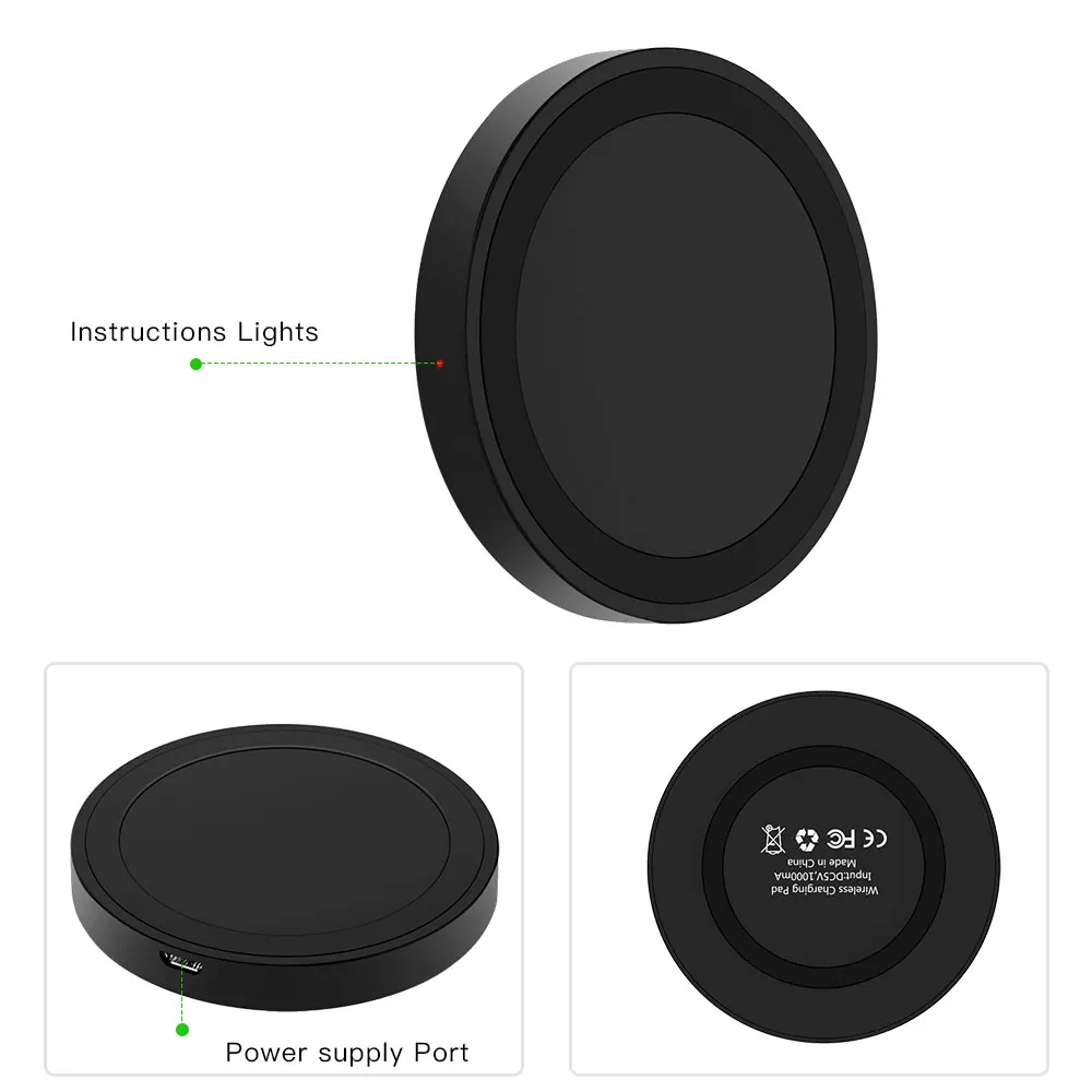 Universal Mini Pocket Wireless Charging Pad for iPhone 5s 6s 7 8 11 12 13 Oi Wireless Charger for Xiaomi Samsung Huawei