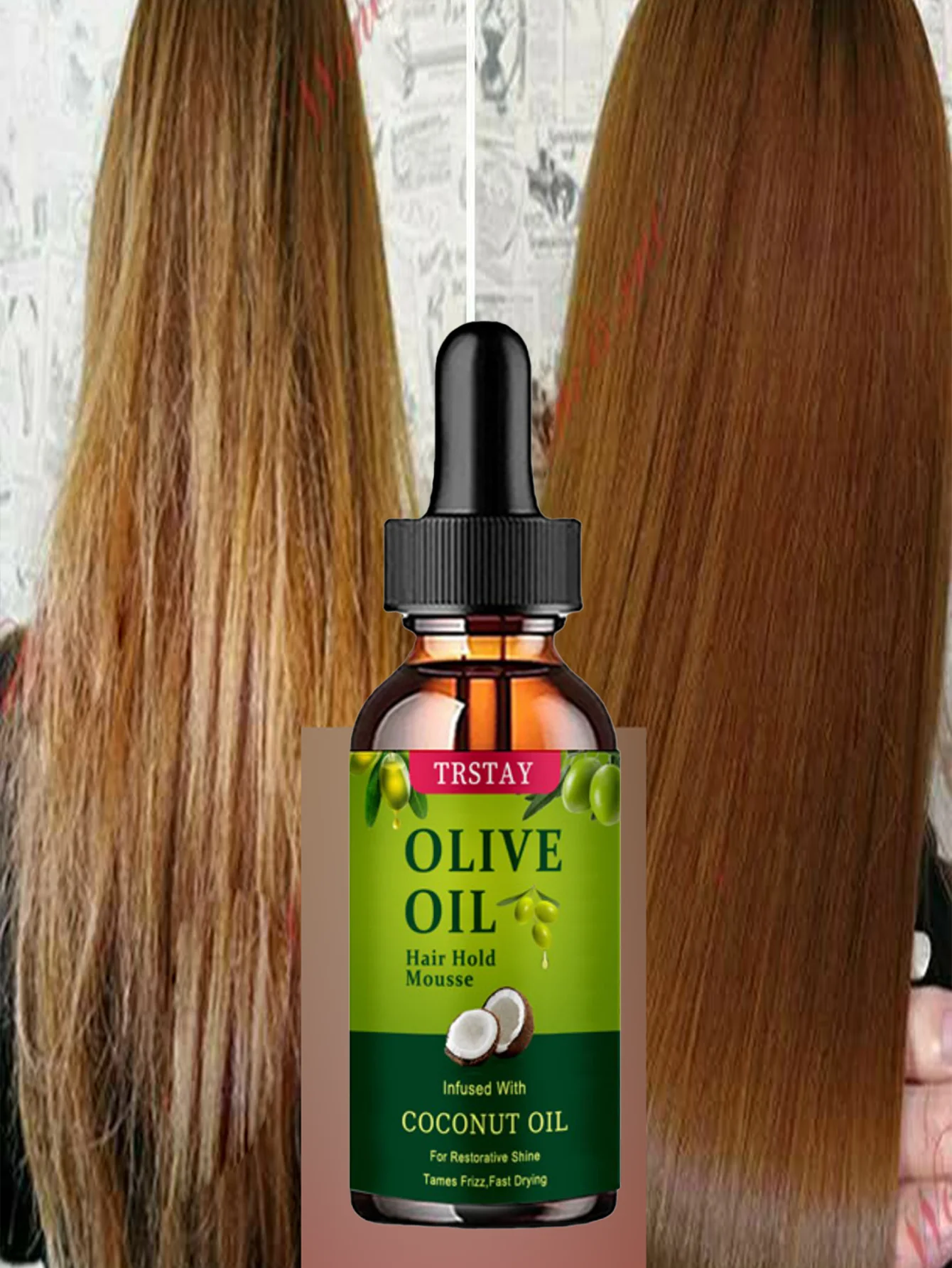 Moisturizing Curly Hair Treatment Oil with Deep Repair Essence Instantly Revitalizes Adds Luster and Re Glow for Silken Soft Hyd - Image 2