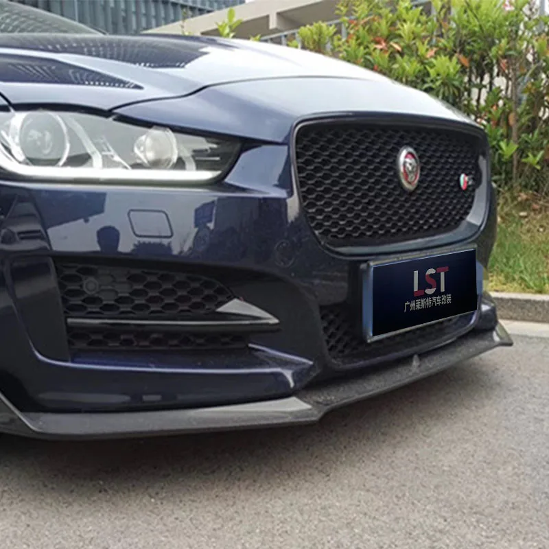 Carbon fiber front bumper for Jaguar XE XES 2015-2019 front splitter modification accessories body kit