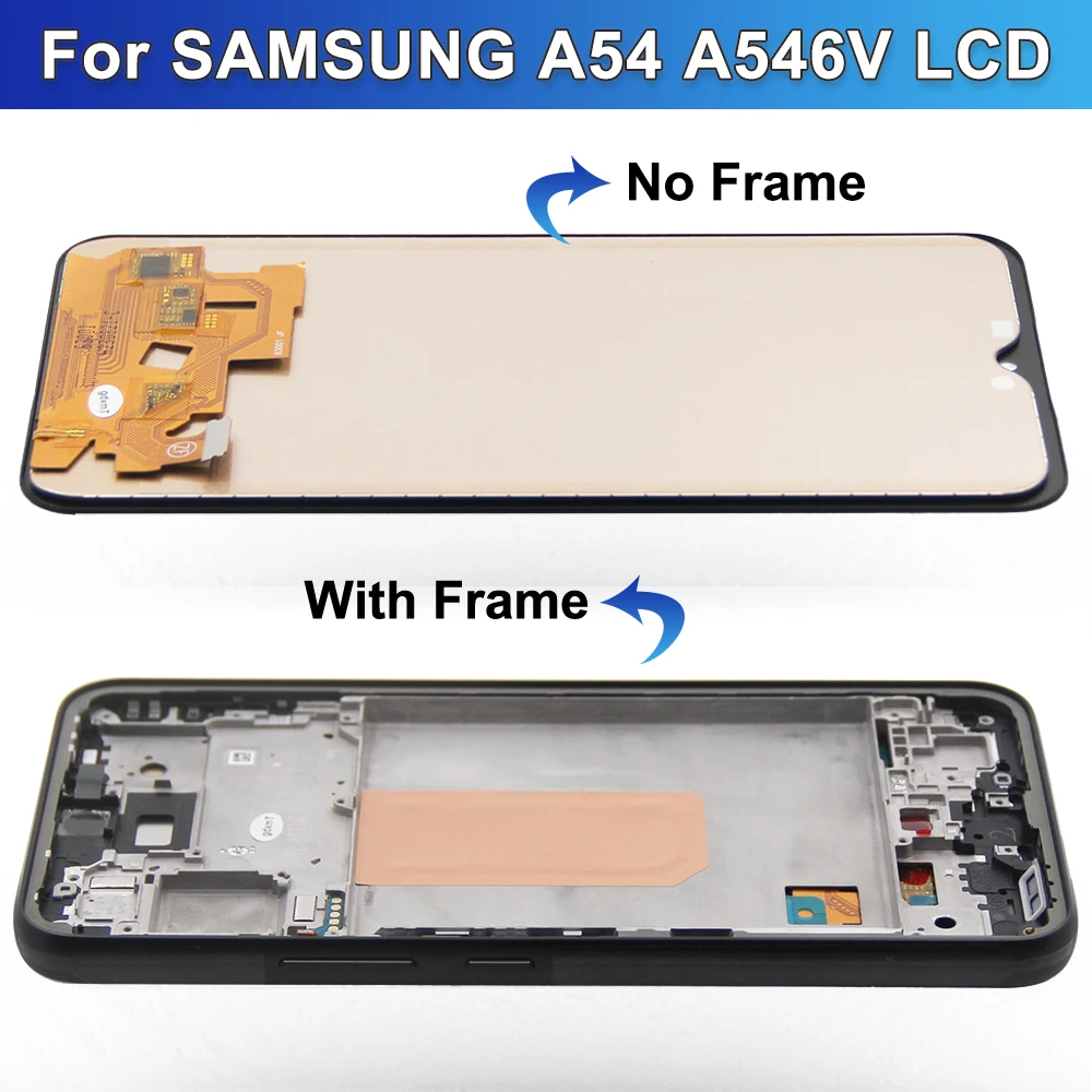 100% Tested For Samsung A54 5G A546B LCD Display Touch Screen With Frame Digitizer Assembly For Samsung A546E A546U LCD