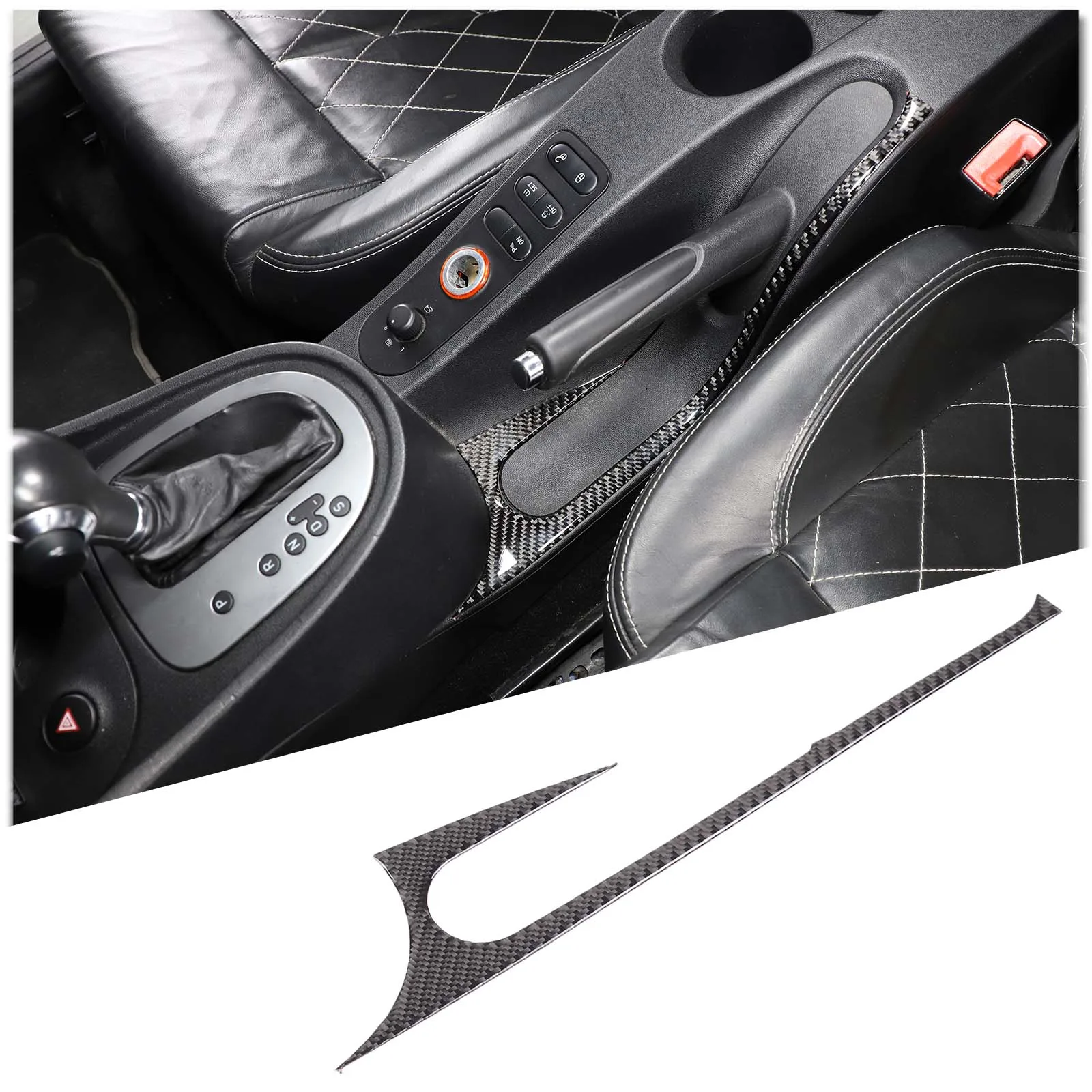 

Soft Carbon Fiber Car Center Console Handbrake Base Frame Panel Trim Sticker For SEAT Leon León Mk2 1P 2008-2012 Car Accessories