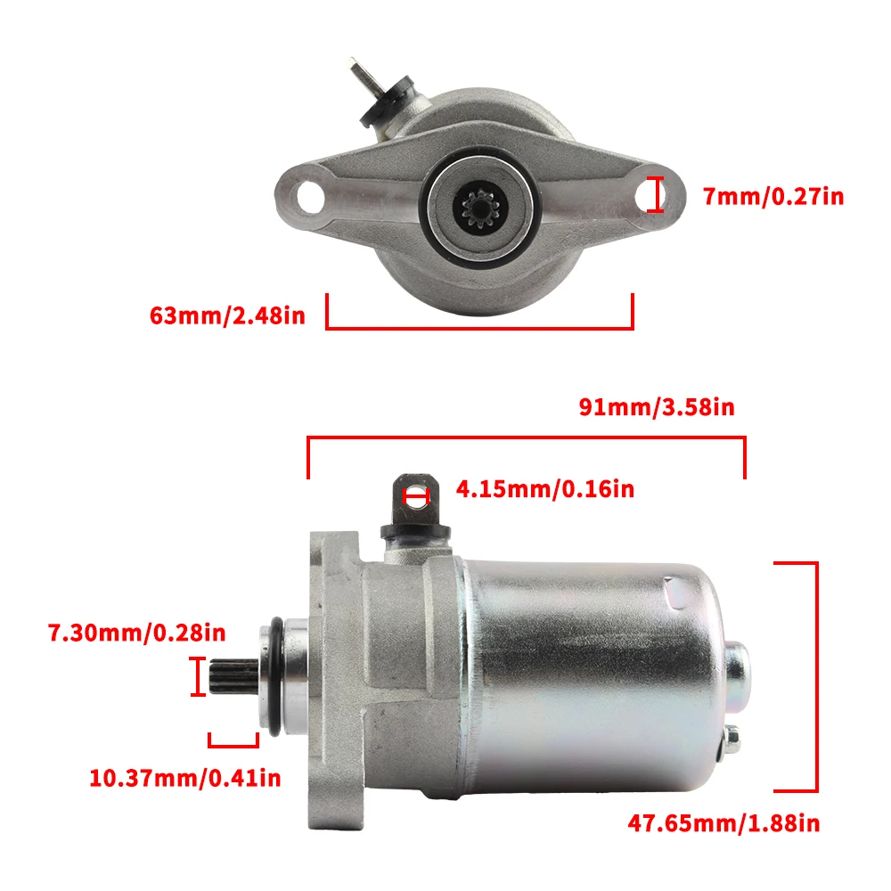 Motorcycle Gy6 Starter Motor 31210-KEE1-90A for Agility RS50 GY650 GY680 Electric Starter Scooter Pocket Bike Moped Racing Parts