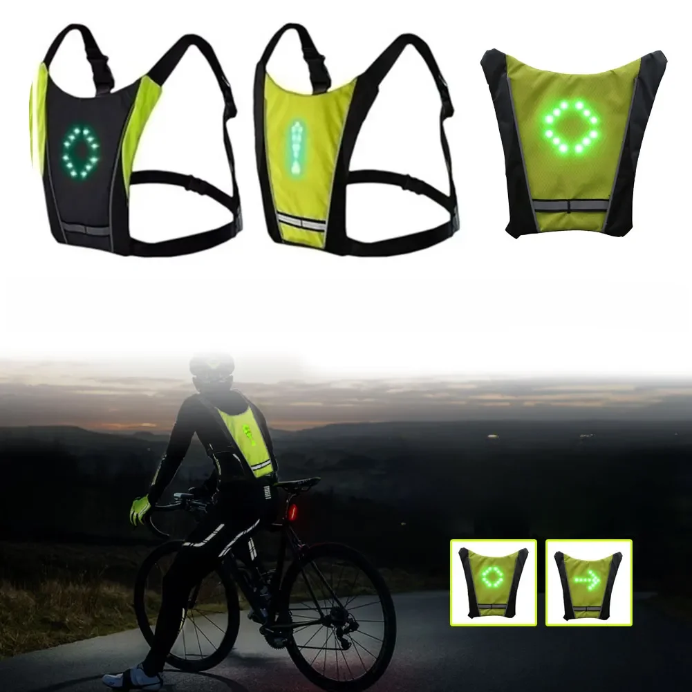 AliExpress LED Wireless Cycling Vest 30LED MTB Bike Turn Signal Light Safety Vest Bicycle Reflective Warning