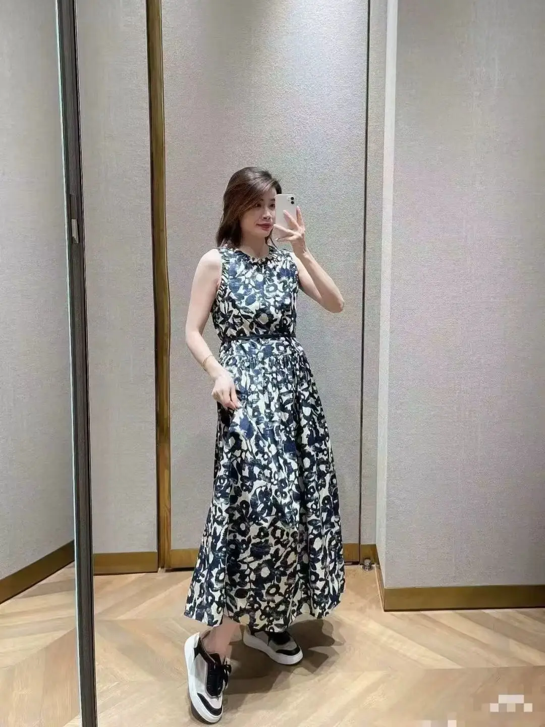 

Summer elegant casual women's sleeveless cotton dress