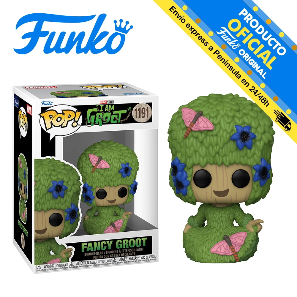 Funko Pop! I am Groot - Fancy Groot, 70649, 1191, original, toys for boys, girls, gifts, collector, figures, dolls, shop, with box, new, man, woman, official license