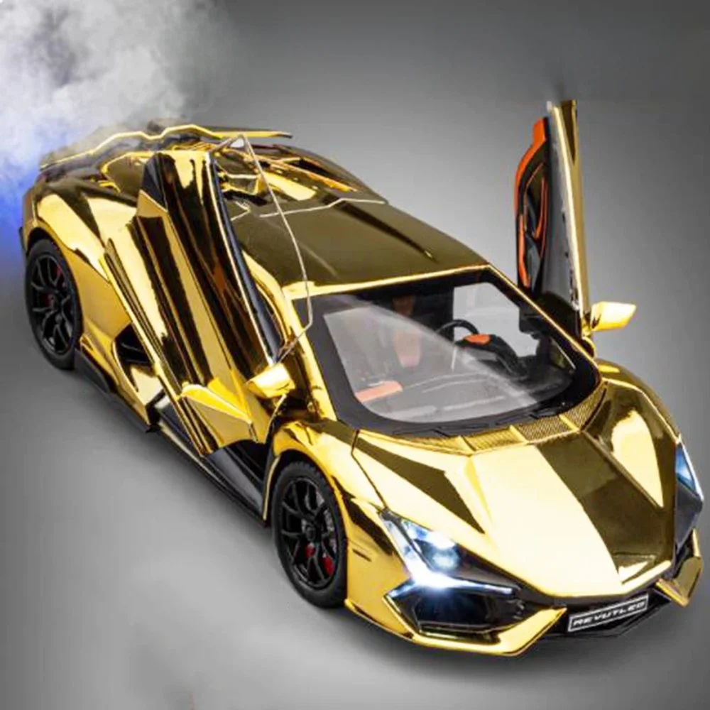 1:24 Schaal REVUELTO Miniatuur Model Speelgoed Sportwagens Legering Diecast Supercars Geluid Licht Deuren Geopend Trek terug voor Kinderen Geschenken - afbeelding 2