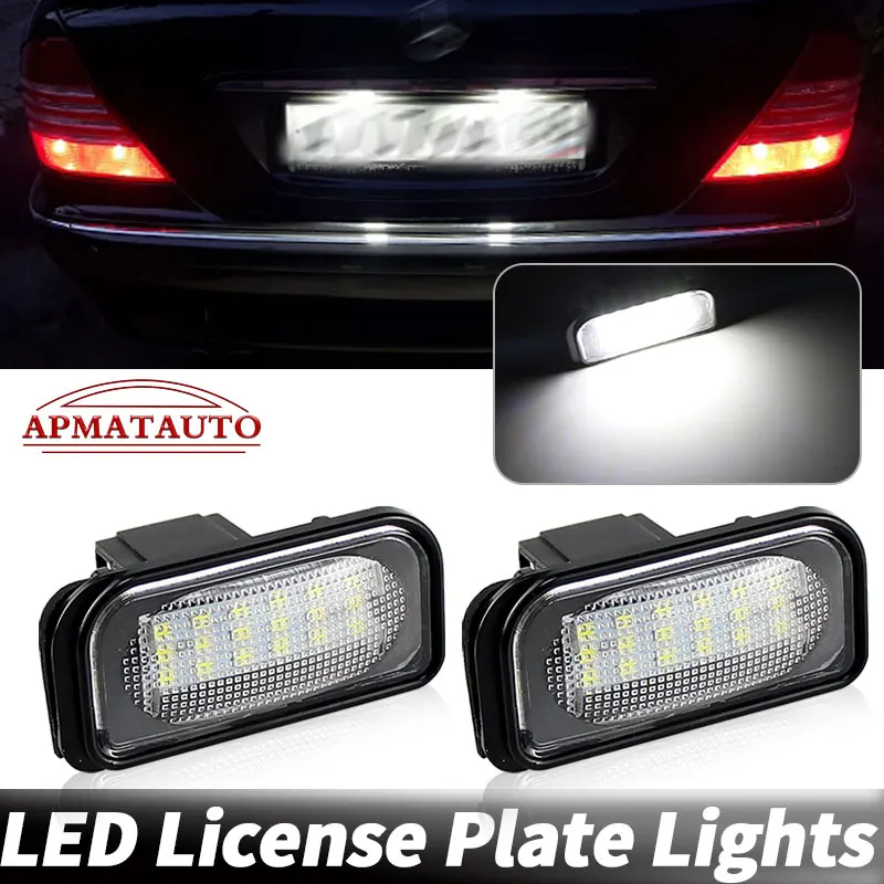 2 Pcs LED License Plate Lights For Mercedes-Benz C-Class W203 2001-2007 /CLK-Class W209 coupe 2002-2009 SL-Class R230 2001-2011