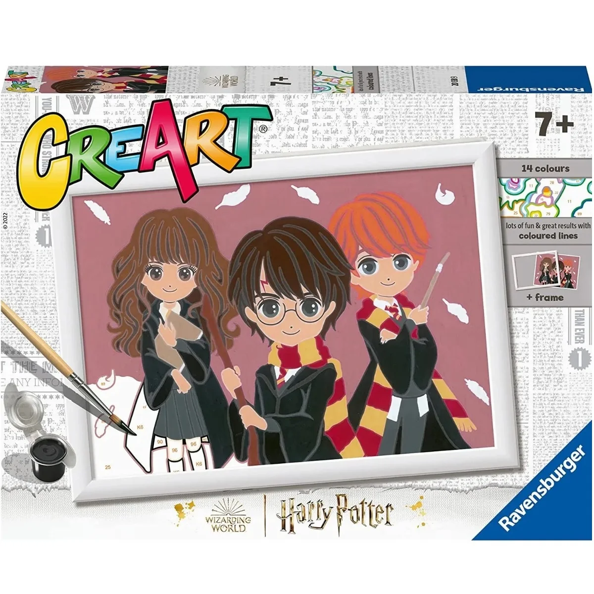 CreArt painting Kit-Harry Potter: The Magic Trio, Ravensburger, 20138, original, toys, boys, girls, gifts, collector, shop, new, games, family, puzzle