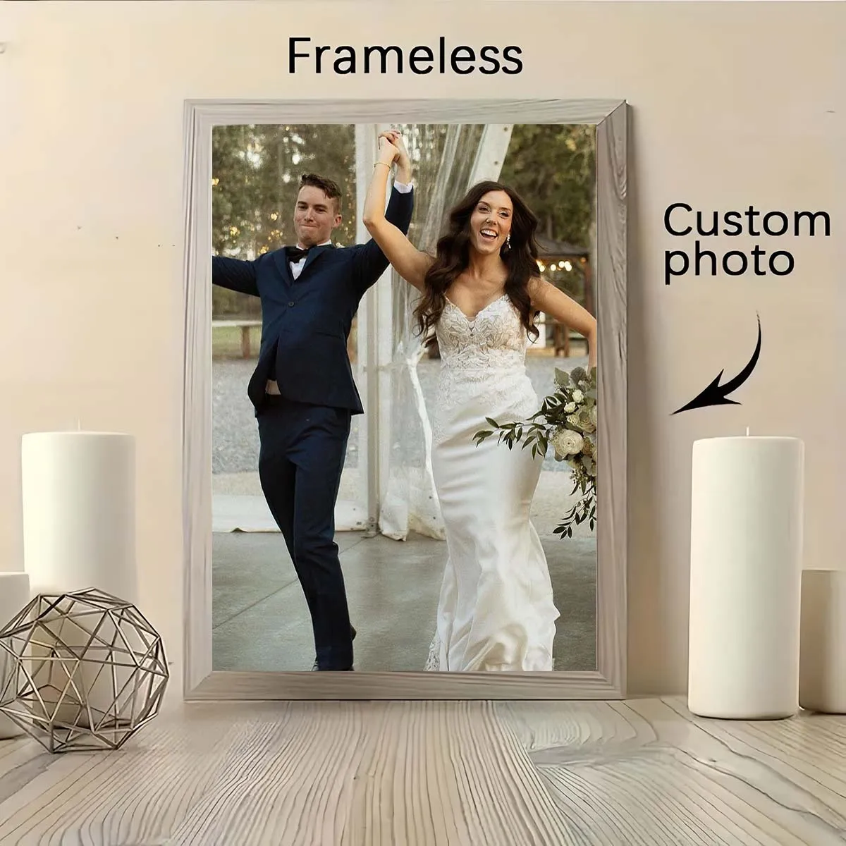 Custom Print Canvas Painting From Your Photos Wedding Birthday Poster Wall Art Decoration Pets Family Landscape Picture Decor - view 3