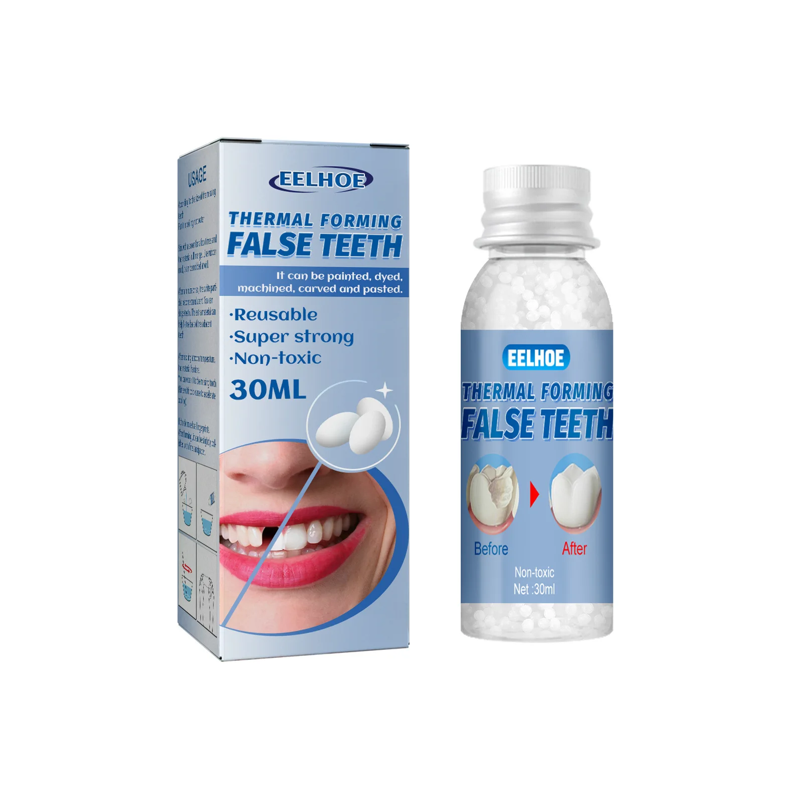 Temporary Tooth Repair Kit for Broken Missing Teeth Gaps Fill Beauty Tool Moldable Safety Adhesive Dental False Teeth Solid Glue