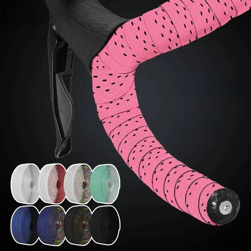 AliExpress BUCKLOS Shockproof Road Bike Bar Handlebar Tape Silicone+EVA Anti-slip Bicycle Handle Bar Tape with Bar End Plugs Cycling Parts