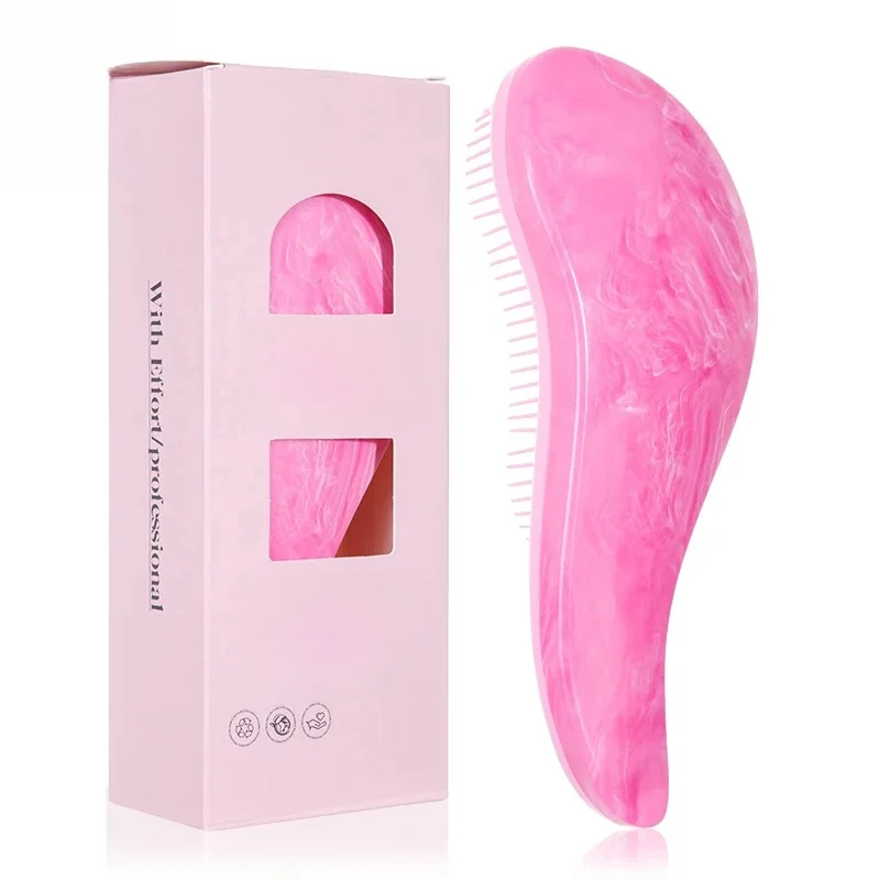 Peigne démêlant magique en boîte, 4 couleurs, brosses de Massage antistatiques, coussin d'air, brosse à cheveux, boîte cadeau de Festival, 1 pièce