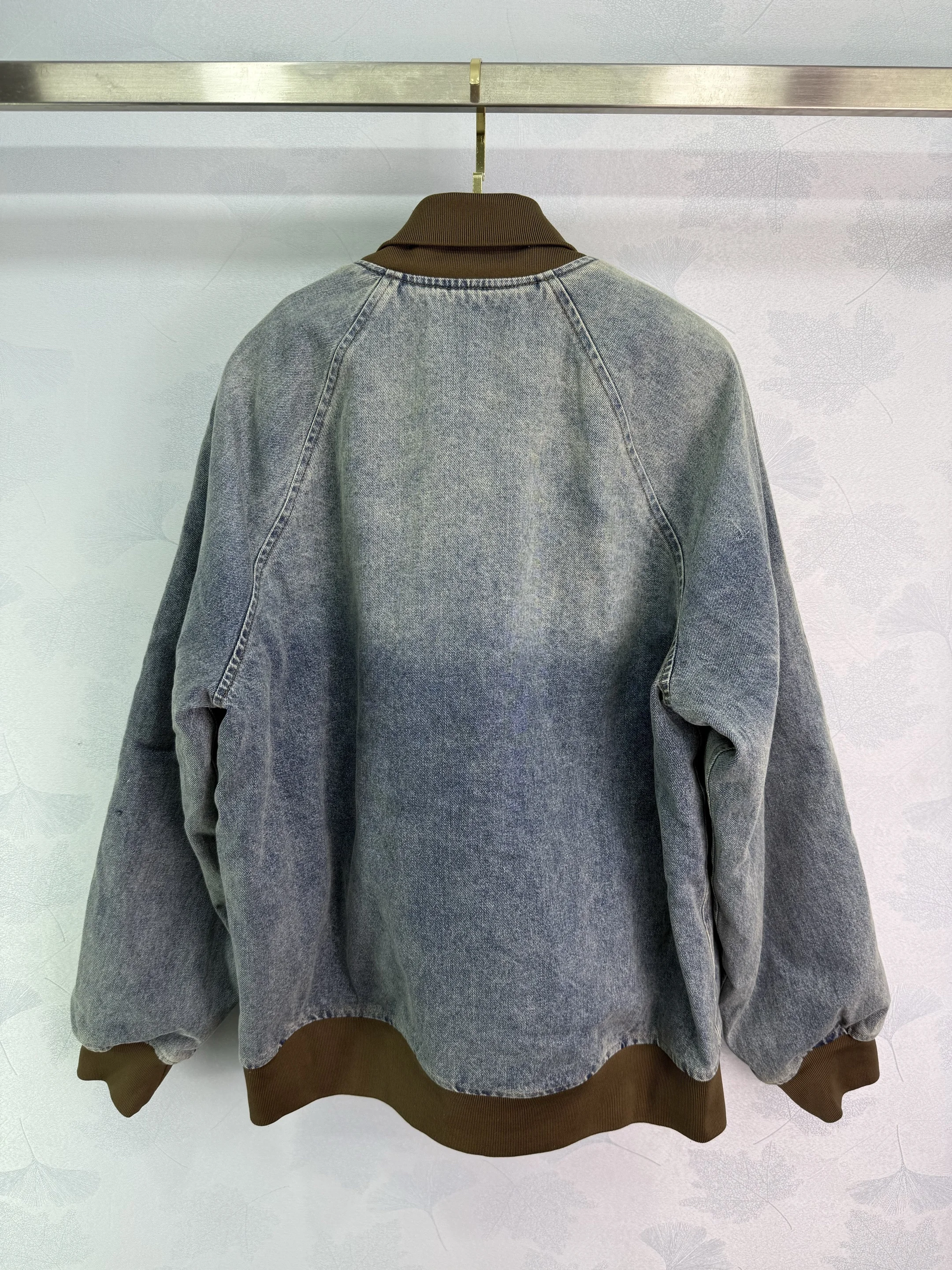 

25 Autumn/Winter New High Quality Zipper Denim Cotton Jacket Women's Trendy Jacket Loose High Street Style