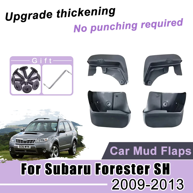 

For Subaru Forester SH 2009~2013 Car Accessories Auto Parts Tools Front Rear Splash Guards Wheel Protector Mudguard Guard Fender