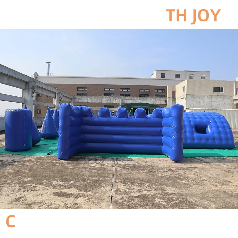 Par navire au port maritime, jeux de Sport, étiquette Laser, jeu de Paintball gonflable CS, personnalisé, un ensemble de bunkers d'obstacles gonflables