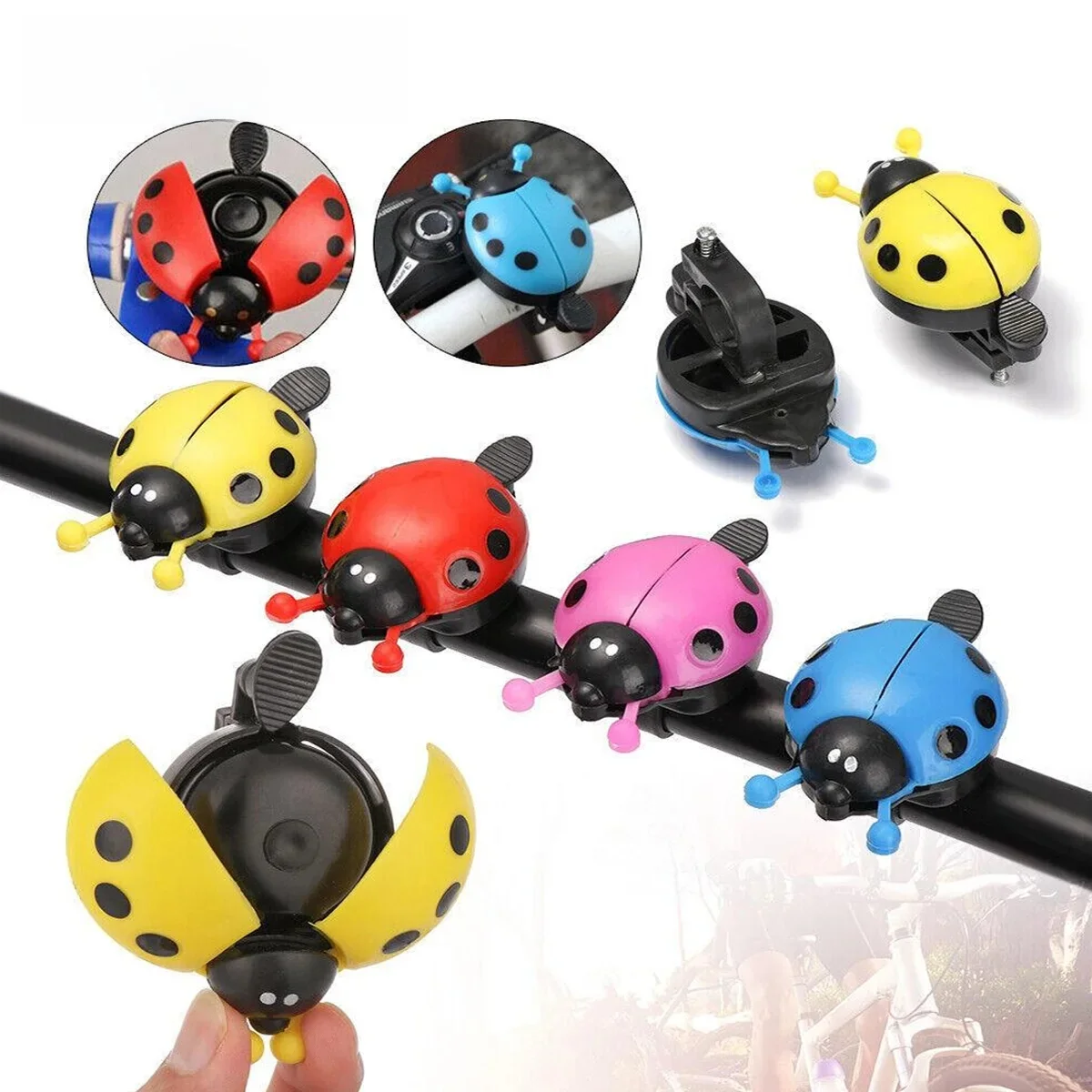 AliExpress pinmoap Bicycle Beetle Ladybug Insect Design Bell Cute Bicycle Warning Horn Sound Clear And Bright Bicycle Decoration Accessories 1PC