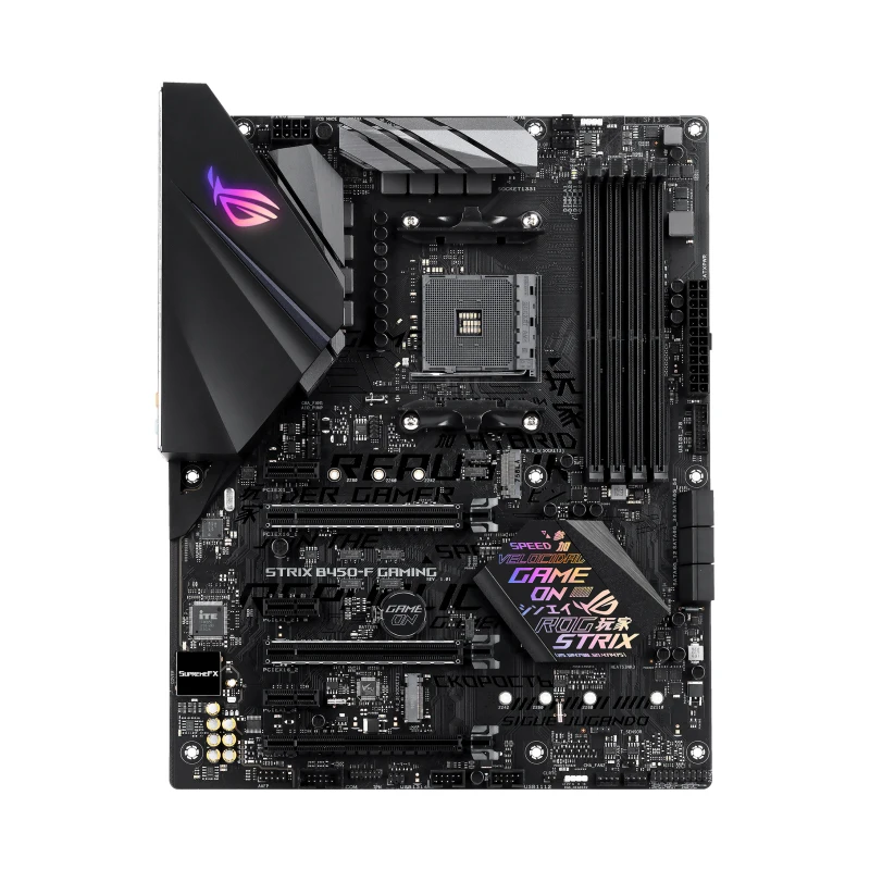 Imagem -02 - Asus-republic of Gamers Strix Motherboard B450-f Gaming Am4 Atx Novo