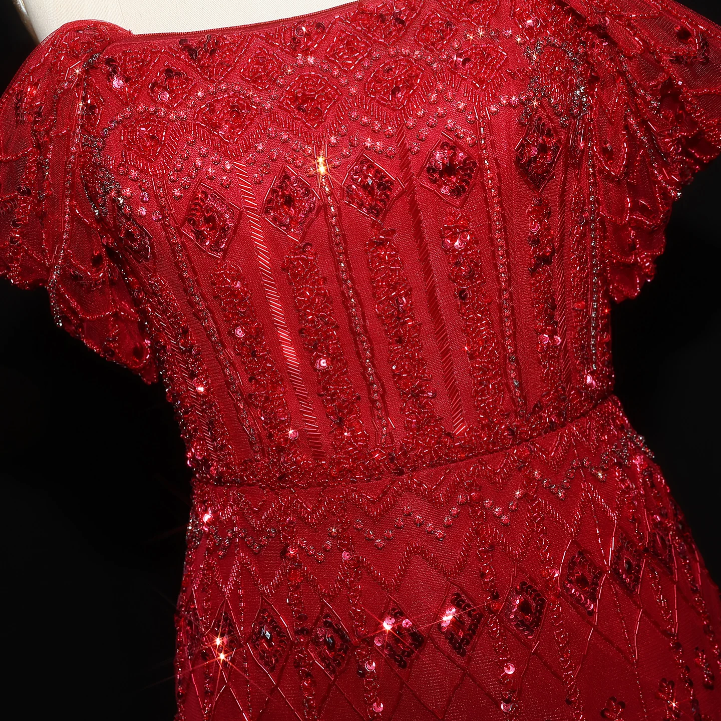 Sharon Said Luxuriöses Dubai Grünes Meerjungfrauenkleid Arabisches Abendkleid Fliederfarbene Flügelärmel 2026 Damen Hochzeitsfeierkleider SS291 Maßanfertigung – Detail 37