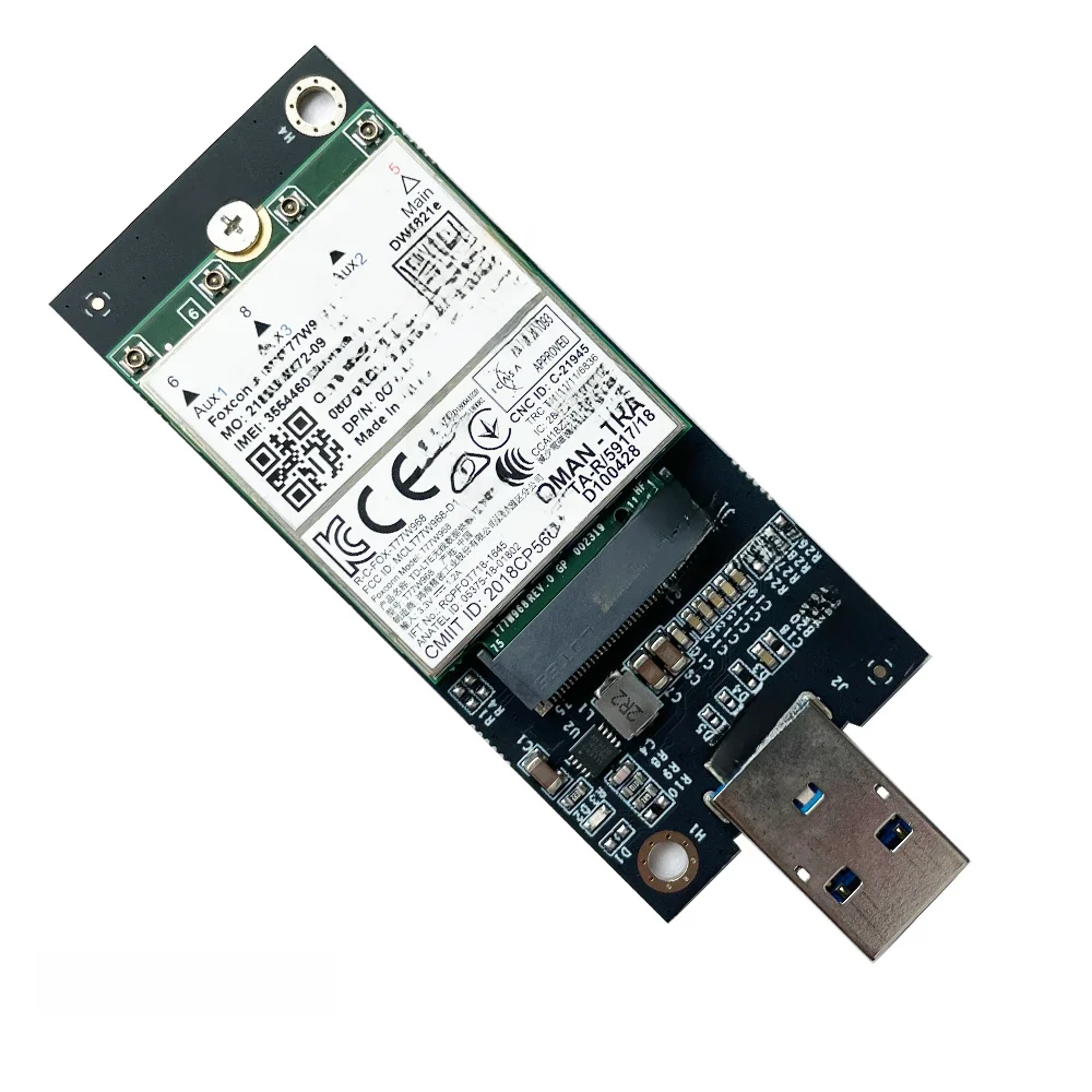 WIRCARD T77W968 DW5821e X20 LTE Cat16 1 gb/s FDD-LTE TDD-LTE moduł 4G dla Dell 5420 5424 7424 7400 Laptop 4G karty USB Adapter — zdjęcie 2