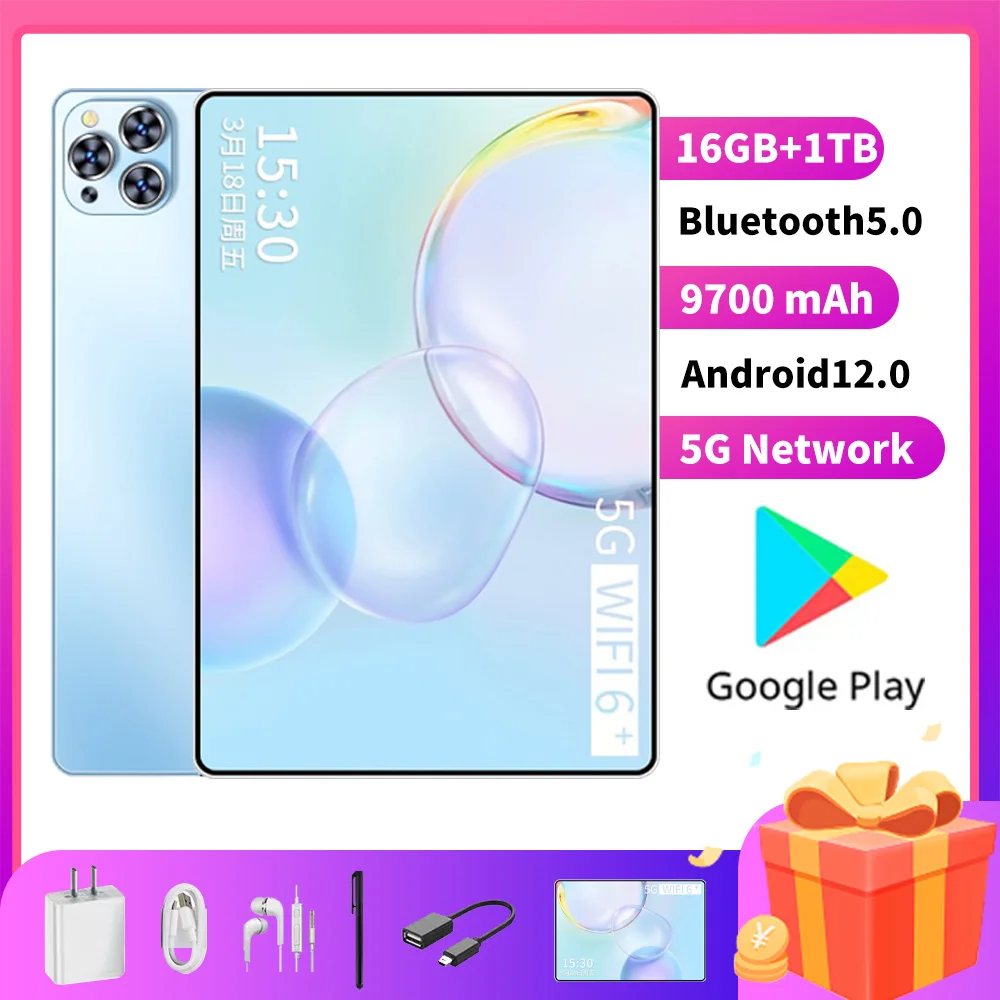 

2025 New Arrival 10 Inch Tablet Android 13.0 Google Play Dual 5G Network GPS Bluetooth WiFi Tablets 8GB RAM 256GB ROM