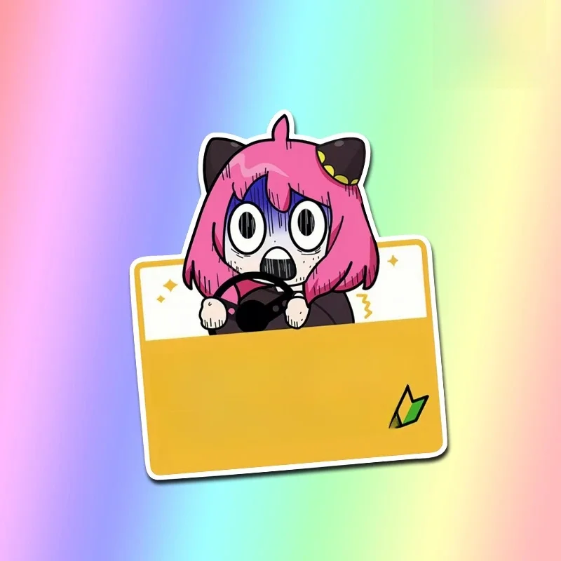 Autocollant de voiture Anime, nouveau conducteur pour décoration de pare-chocs, autocollant mignon Peep Spirit, pièces automobiles, accessoires externes, décalcomanies en vinyle à jet d'encre