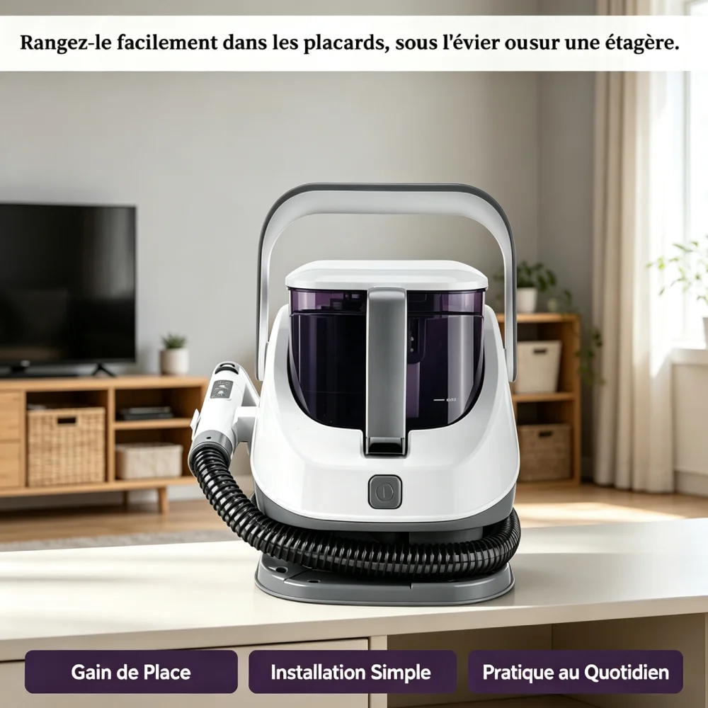 Mihtrov Pulitore a Vapore Portatile ad Alta Temperatura con Sterilizzazione a Pressione 220V Spina EU Multiuso per Cappa da Cucina, Condizionatore d'Aria, Pavimenti, Auto, Casa, Macchina per la