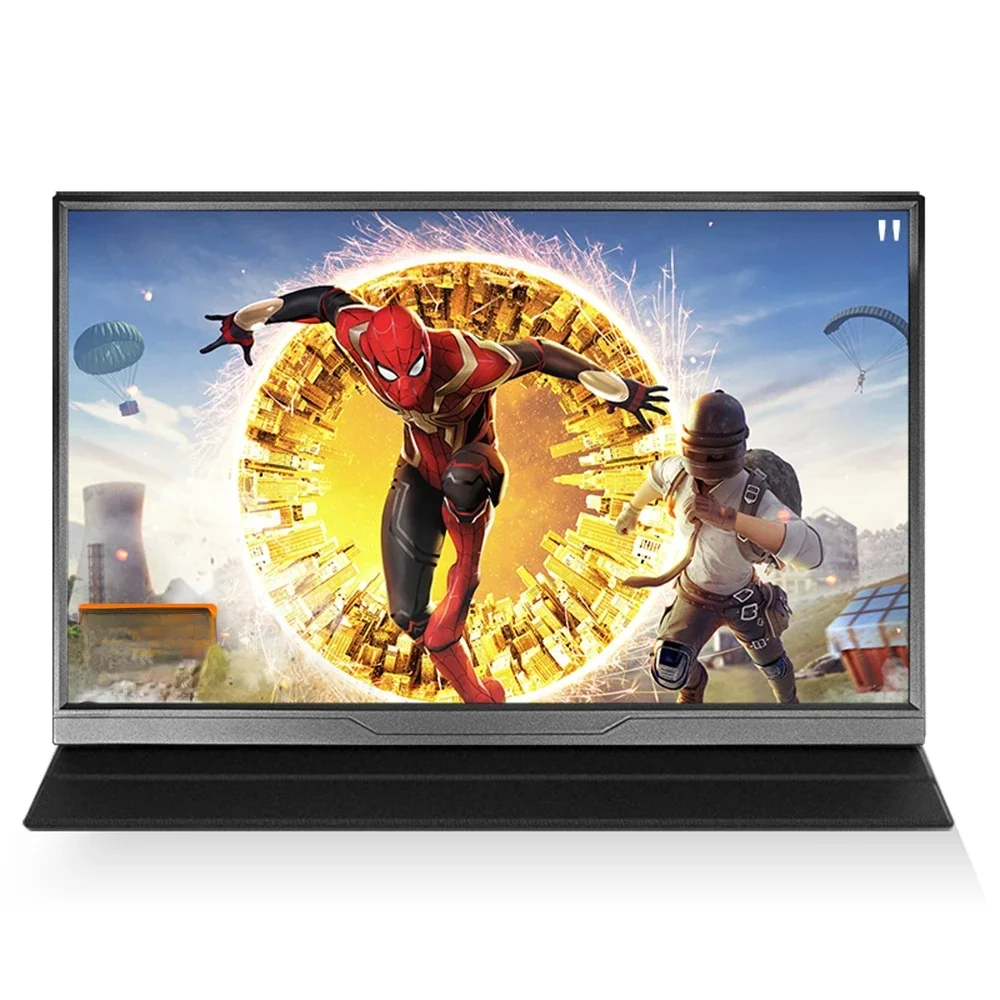 Monitor przenośny LANLIPU 14 cali, ekran dotykowy, proporcje 16:10, 400 cd/m2, ekran rozszerzający do gier komputerowych, kompatybilny z PC/Xbox PS4/5 Switch i laptopami. — zdjęcie produktu 7