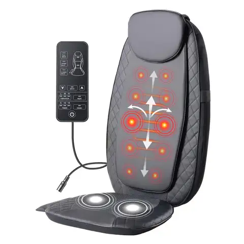 Massage Chair Pad with Heat, Chair Massager with 4 Deep-Kneading for Office, Home, Shiatsu Back Massager for Pain Relief