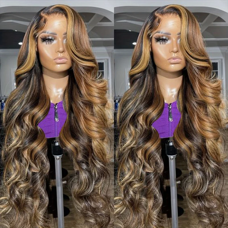 

highlight hd lace wig 13x6 human hair Body Wave Pre plucked lace frontal wigs choice 30 inch Cheap on sale clearance for women