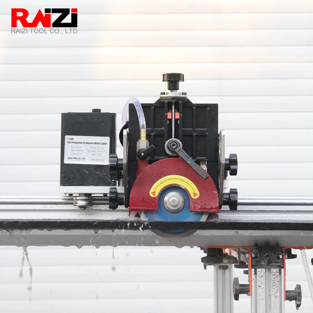 

Raizi 220V 45 Degree Tile Cutting Saw Machine With Rail Guide Large Format Porcelain Ceramic Tile Portable Cutting Machine