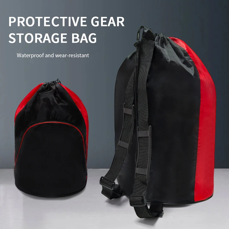 Drawstring Backpack Lightweight Waterproof String Bag with Zipper Pocket Gear Storage Bag Sackpack for Gym Hiking Running