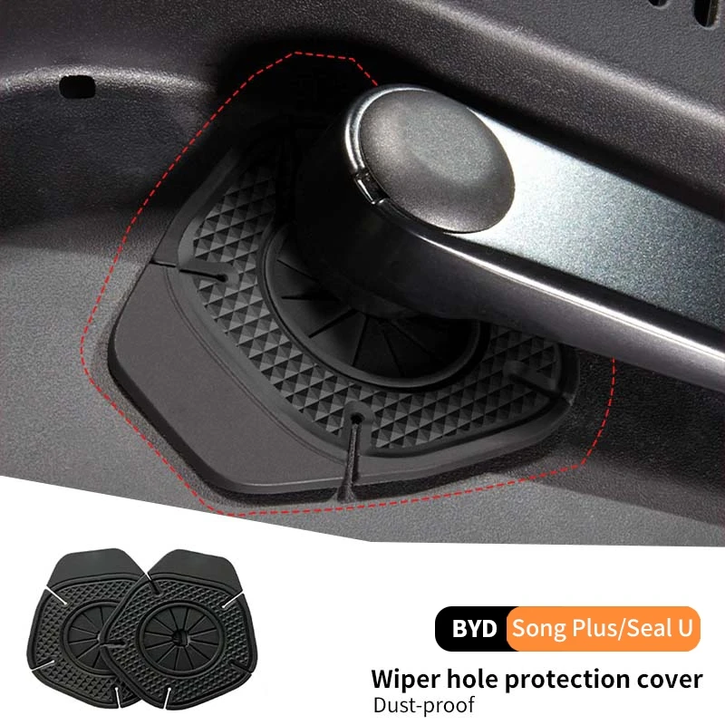 

For Byd Song Plus Seal U Dmi EV 2020-2025 Car Wiper Hole Protection Cover Silicone Case Scratch Wear resistant Accessories