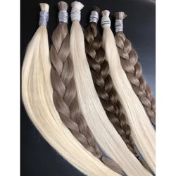 Wholesale Human Hair Bulk No Weft Gray Vietnamese Hair Virgin Remy Straight Hair Bulk 100% Natural Hair Extension Dropshipping