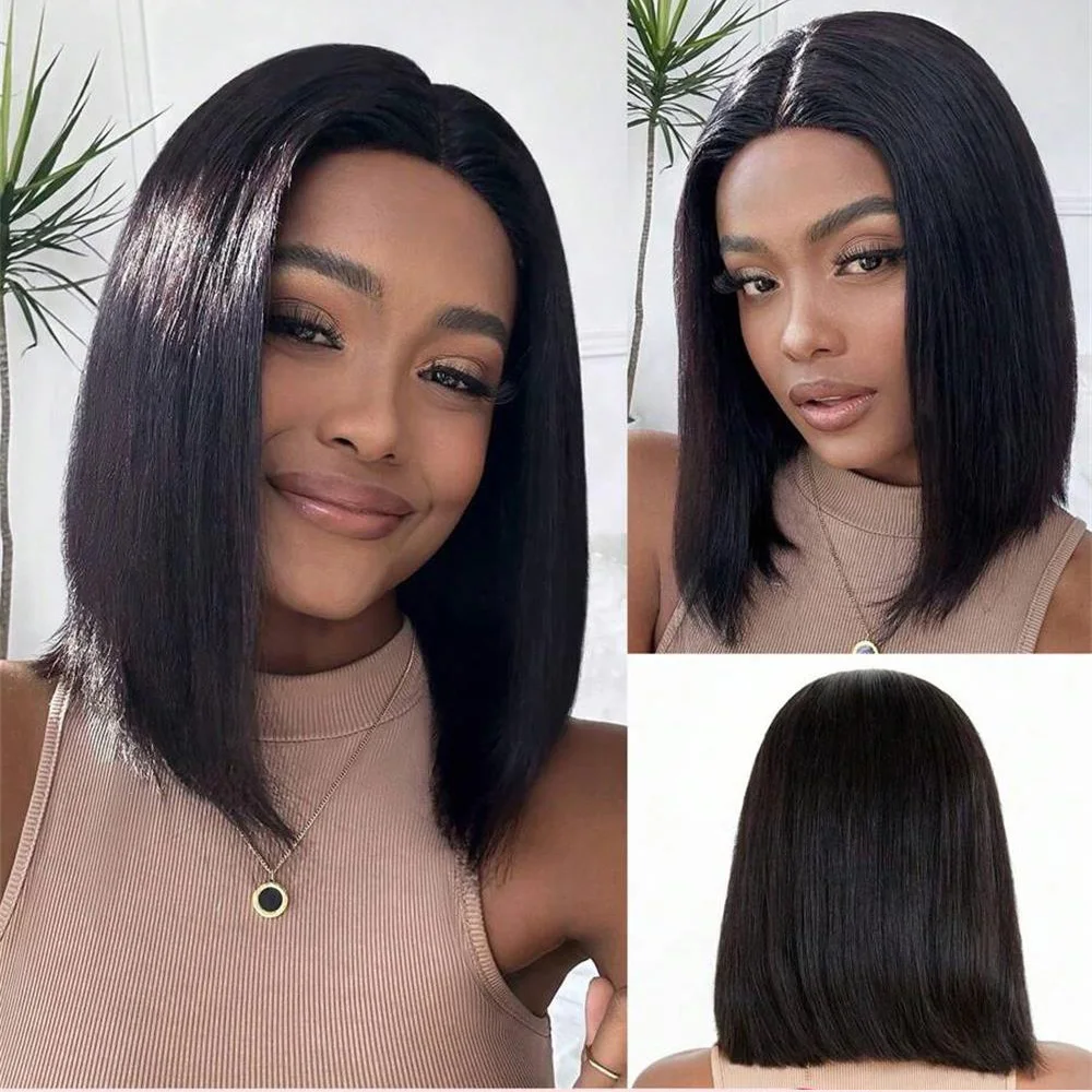 

Bob Wig Human Hair Lace Front Wigs Human Hair 8-12 inch Wigs Human Hair Hd Transparent 13X4 Straight Lace Frontal Bob Wigs