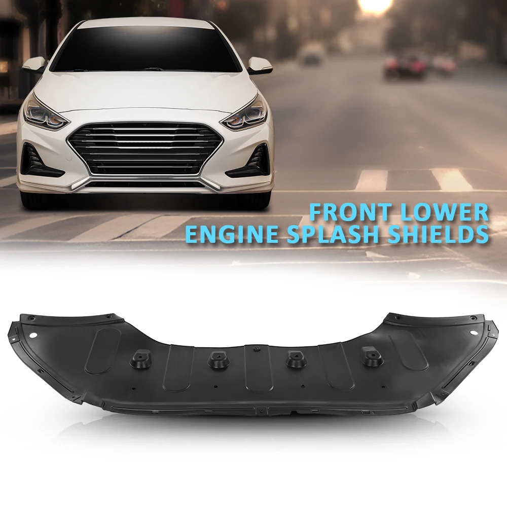 

Передние нижние брызговики двигателя, подходят для Hyundai Sonata 2018 2019, 29110C2500, черная защитная панель под кузовом, брызговик автомобиля