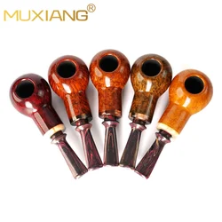 MUXIANG Apple Cavity Tobacco Pipe Heather Wood Pipe Cumberland Pipe Mouth 3mm Pipe Contains Cavity Large Chamber Briar pipe