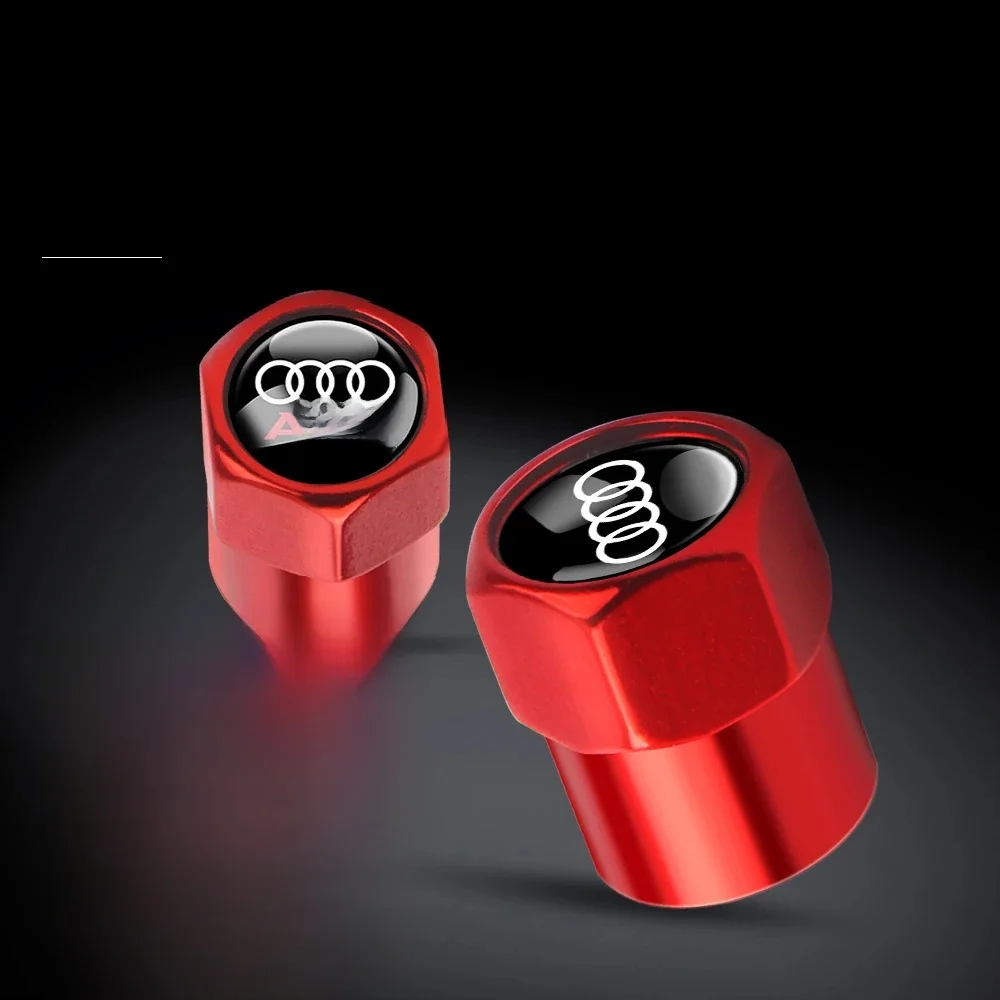 AliExpress Aluminum Tire Valve Caps Car Truck Motocycle Bike Tyre Wheel Stem Air Valve Dust Cover for Audi OOOO S RS A3 8P S3 A4 B8 B7 A6