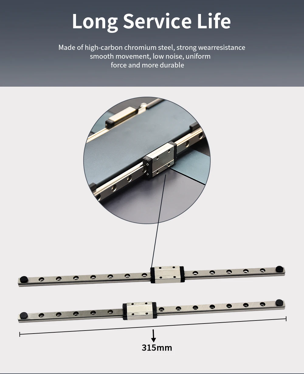 Neptune 4 Dual Y-Achse Upgrade Neptune 3, Neptune 3 Pro Linearschiene Kit MGN9H 315 mm NP4 3D-Druckerteile – Detail 15