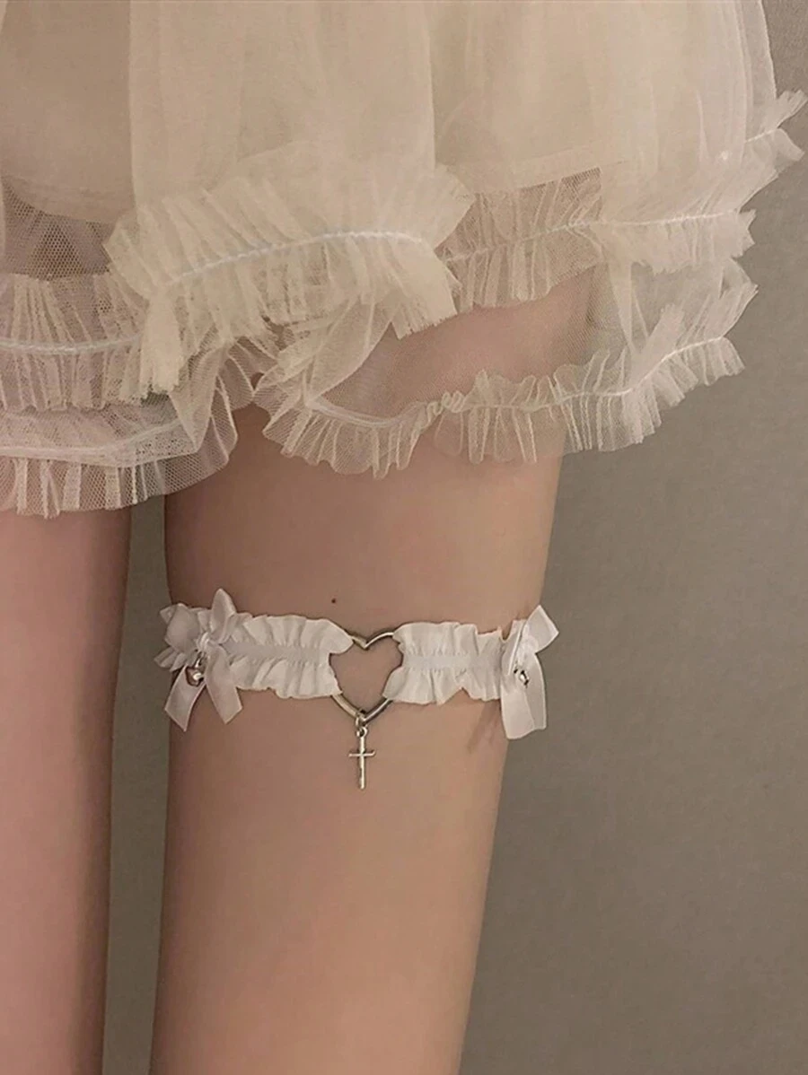 Schleifen- & Glocken-Choker-Halskette, sexy Schlüsselbein- & Körperkette für Damen, Damen-Gürtel, Choker – Detail 4