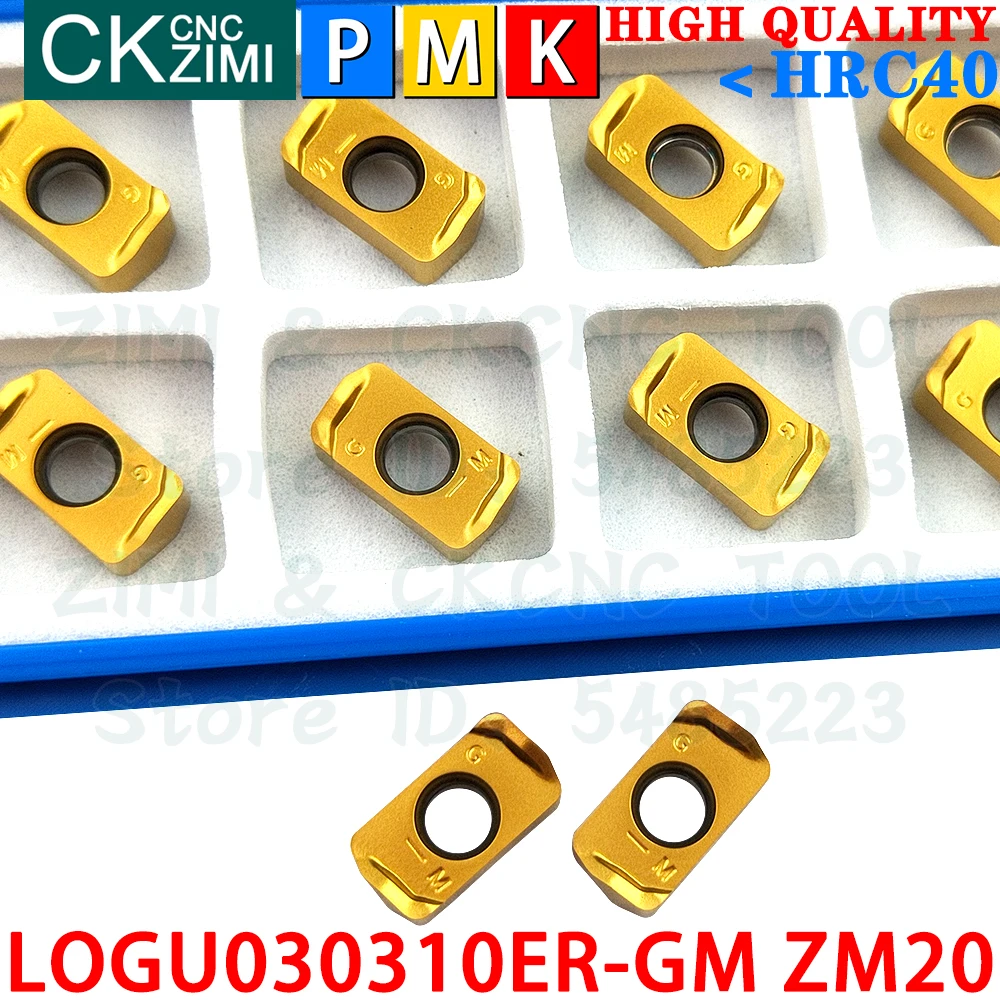 LOGU030310ER-GM ZM20 LOGU 030310 ER GM LOGU030310 ER GM inserti in metallo duro inserto di fresatura ad alimentazione rapida tornio per metallo CNC fresatrice per LNMU03R