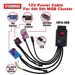 New MQB Cluster 12V Power Cable 4th ID48 Key Program Cable 5th Cluster Cable NEC35XX Cable MQB48 Instrument Cable for VVDI2 CGDI