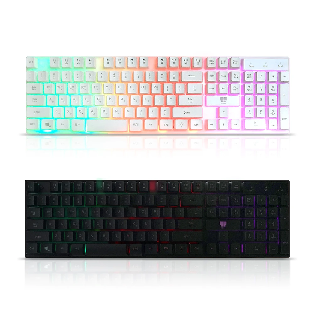 USB WIreline Keyboard with Kiskin RGB Gaming Membrane Office Office