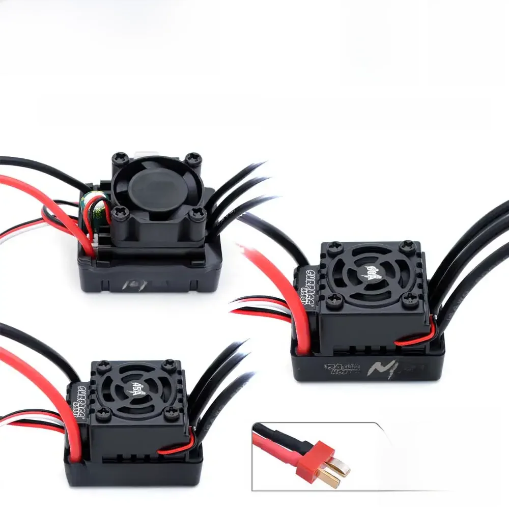 Surpass Hobby Wasserdichter RC ESC M35A/45A/60A Bürstenloser Geschwindigkeitsregler 2-3S für 1/10 1/12 1/14 1/16 RC On-Road Buggy Monster