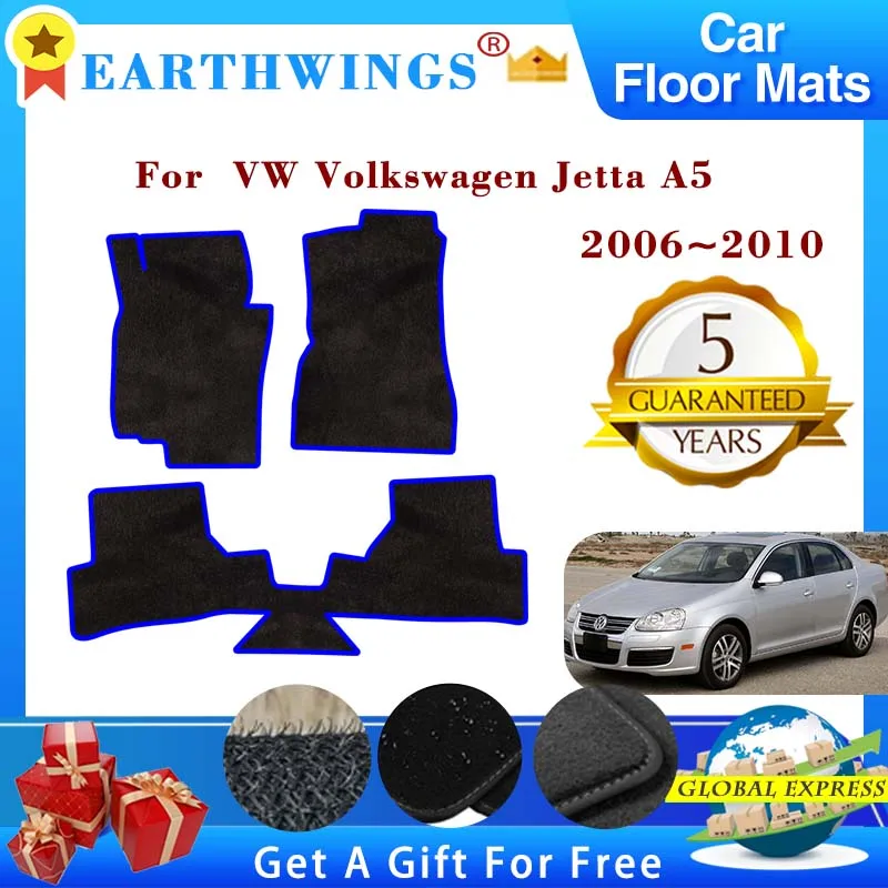 

For VW Volkswagen Jetta MK5 Bora GLI Vento 2006~2010 Car Floor Mats Rugs Panel Footpads Carpets Cape Cover Foot Pads Accessories